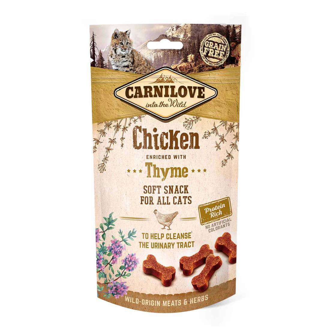 Carnilove Grain Free Semi Moist Cat Treats - Chicken with Thyme - 50g In stock