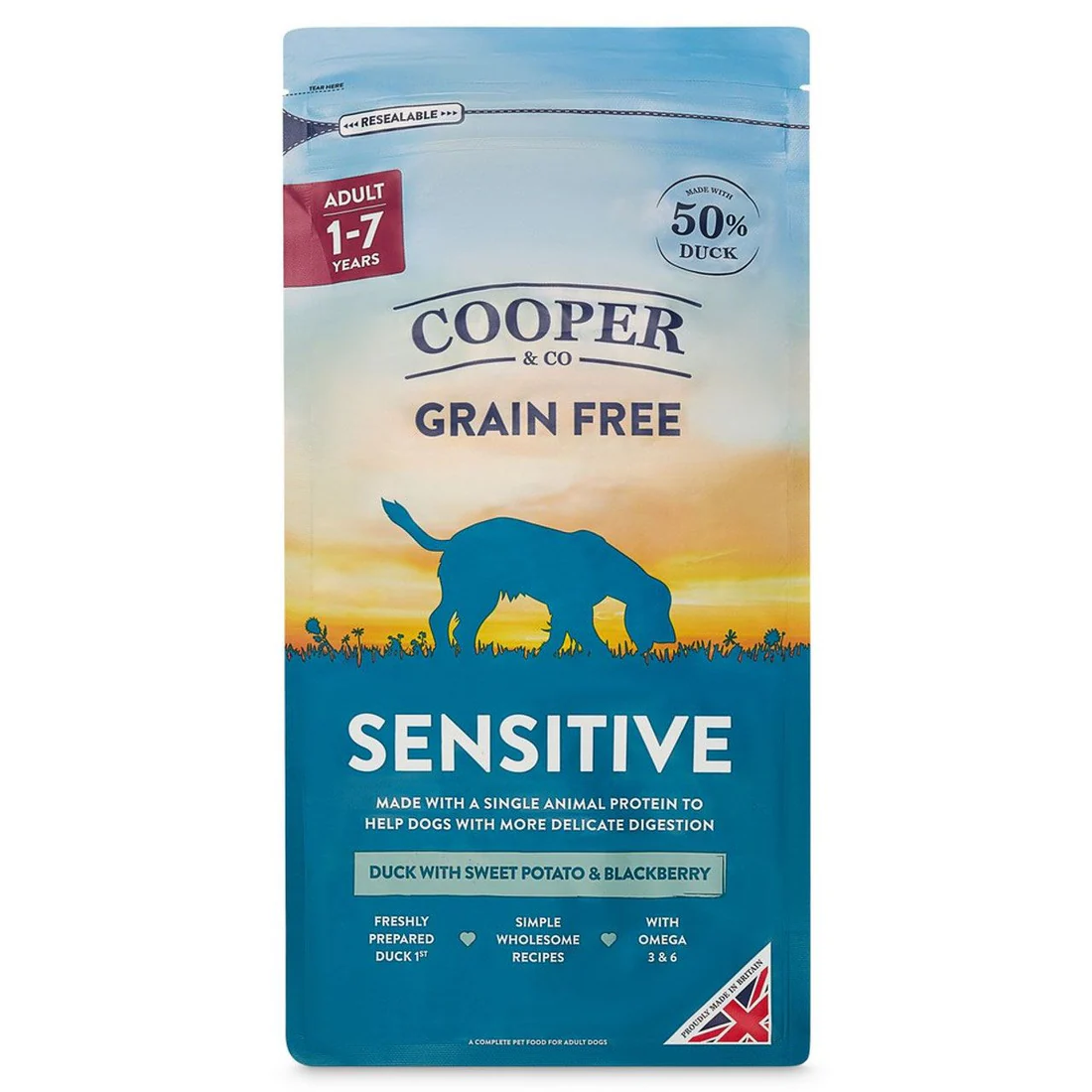 Cooper & Co Sensitive Dry Dog Food - Duck, Sweet Potato & Blackberry