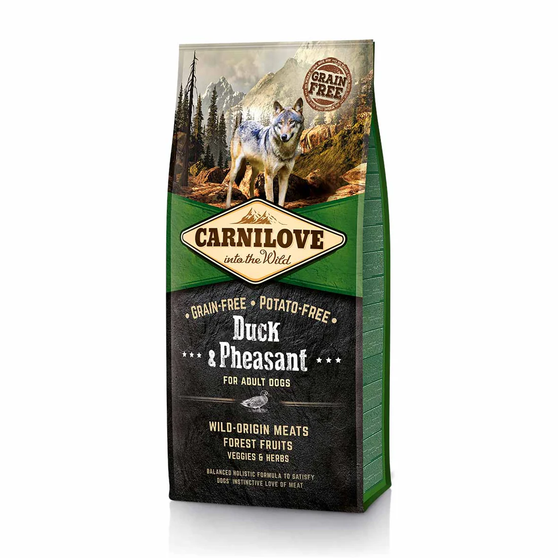 Carnilove Adult Grain Free Dry Dog Food - Duck and Pheasant