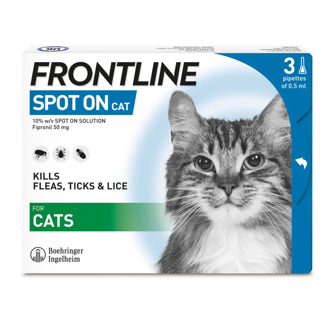 FRONTLINE SPOT ON Flea & Tick Cat - 3 Pack