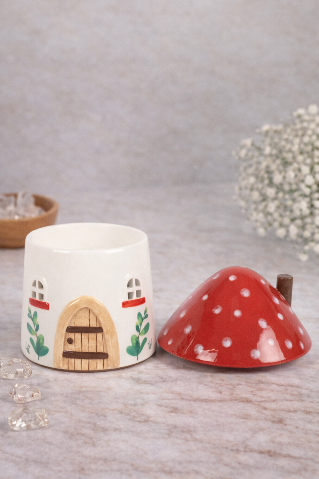 Quemador de wax y aceite Mushroom House