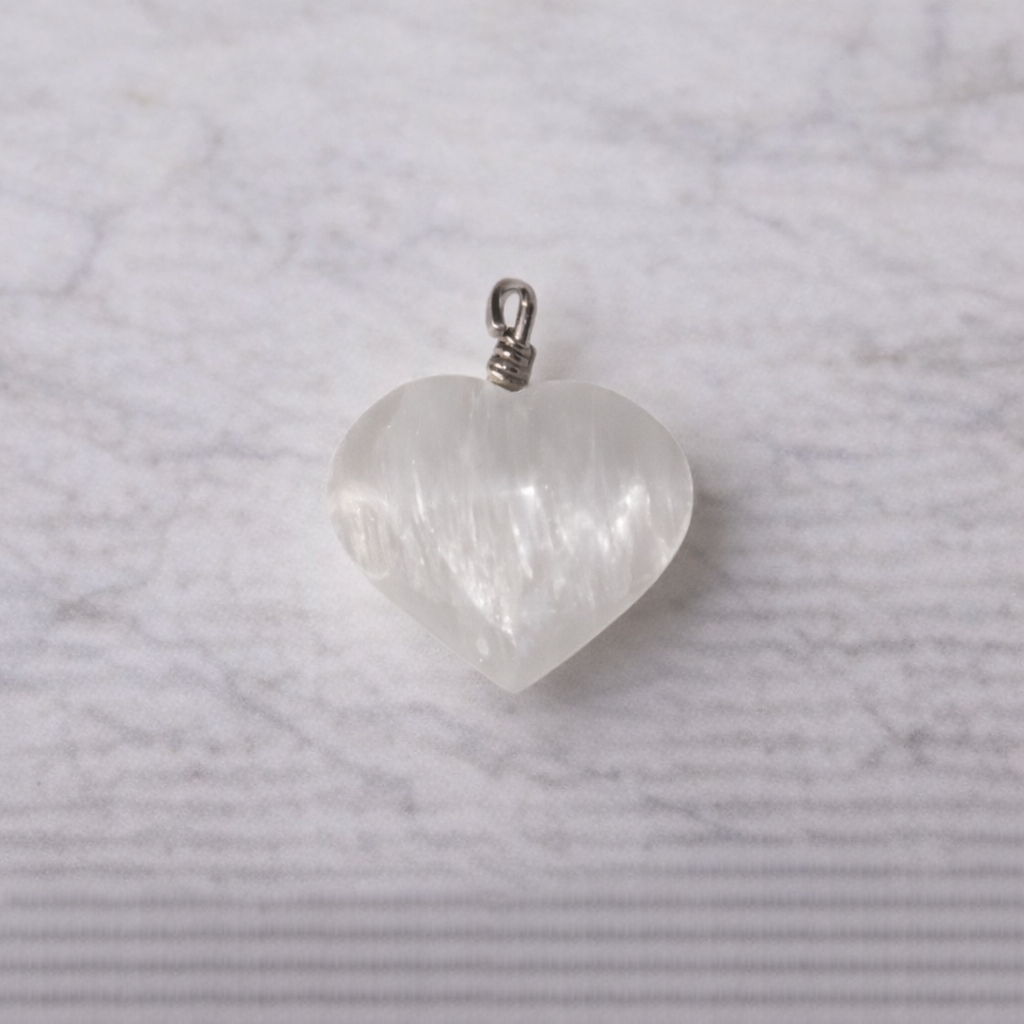 Colgante Selenita Corazón