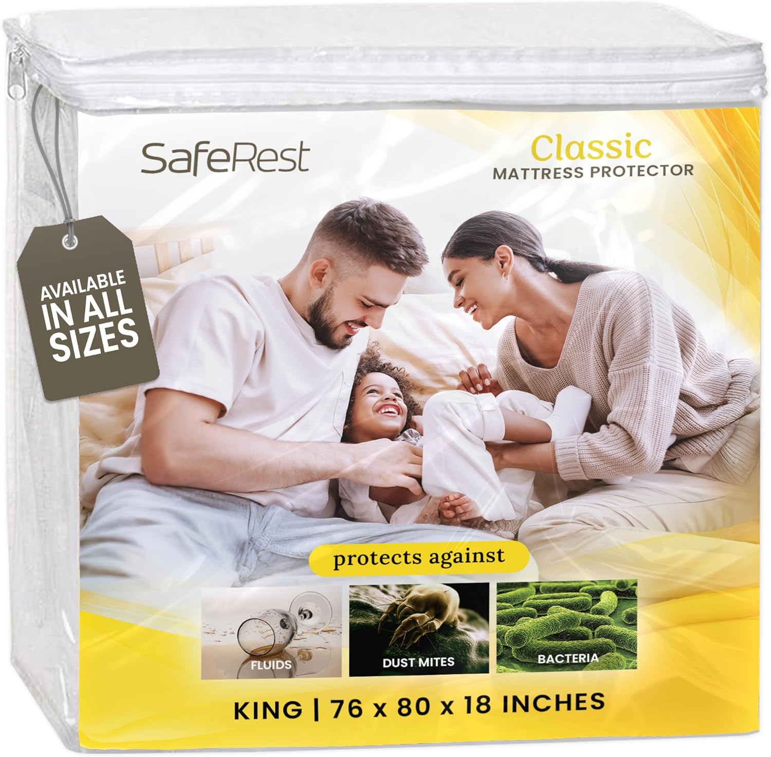 SafeRest Waterproof Mattress Protector King Size