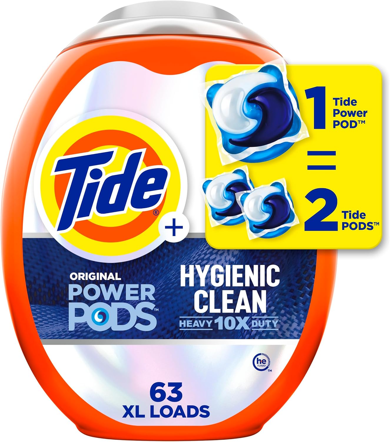 Tide Hygienic Heavy 10x Duty Power PODS Laundry Detergent Pacs