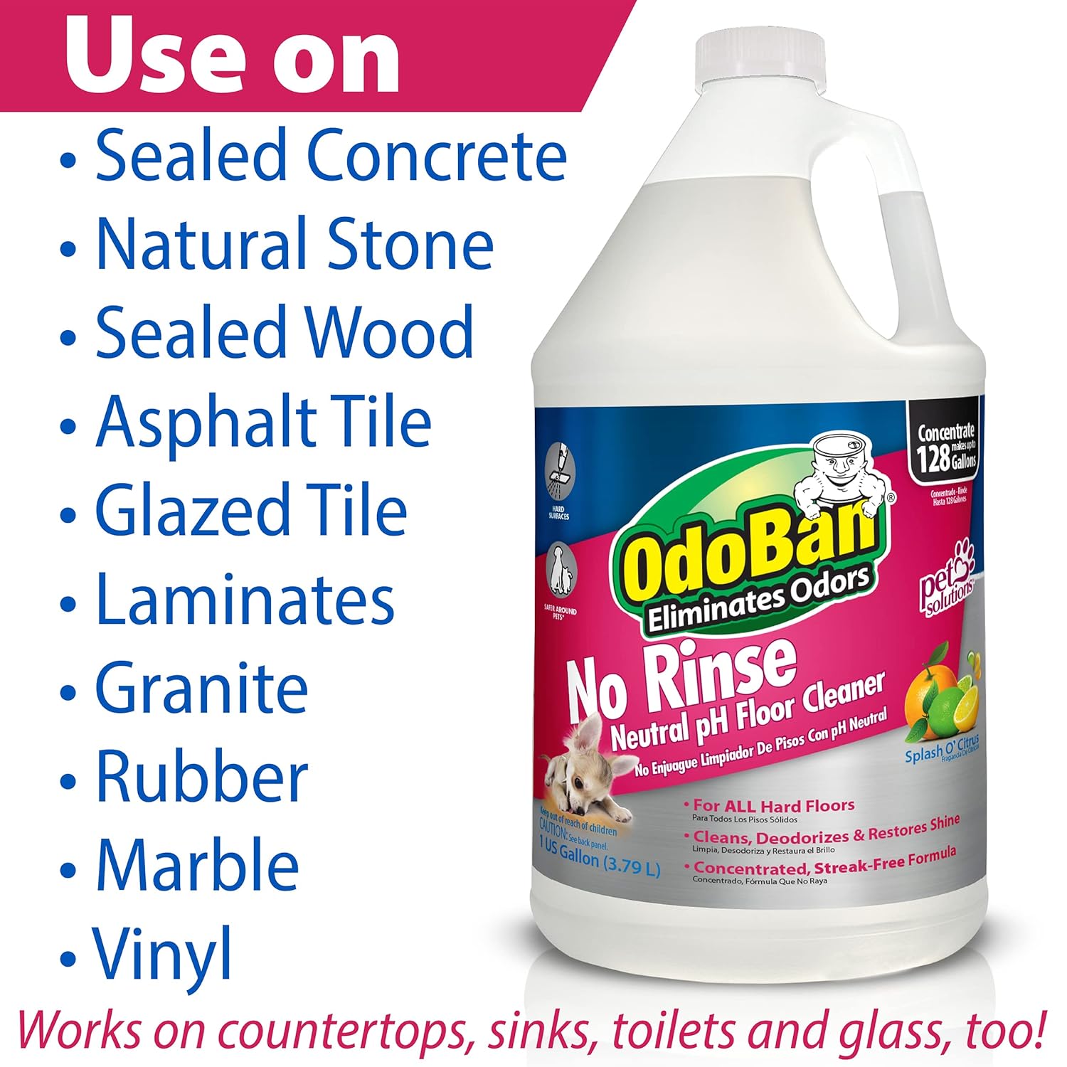 OdoBan Pet Solutions No Rinse Floor Cleaner Concentrate