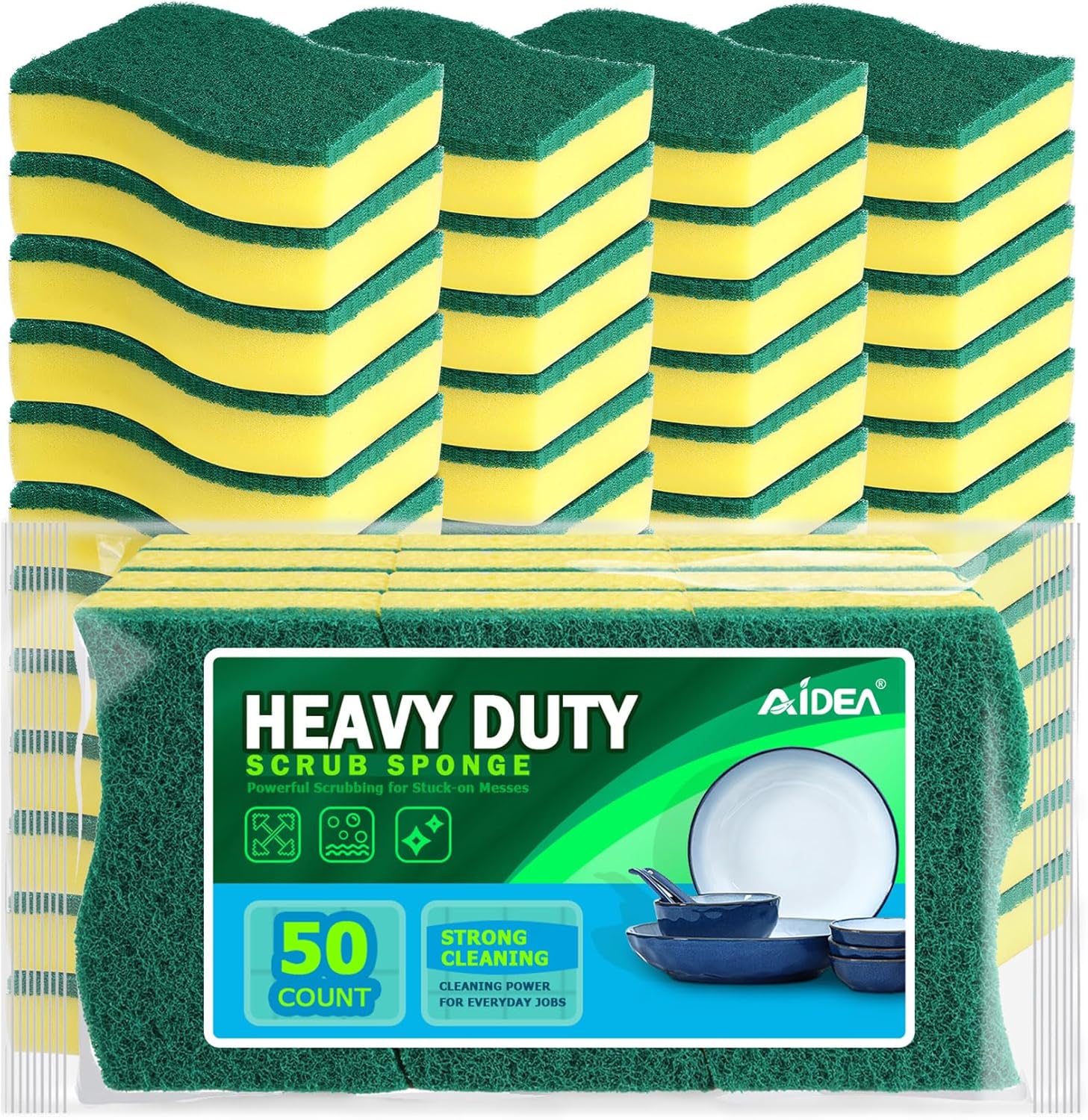 AIDEA Sponges Kitchen, Heavy Duty Dish Sponge