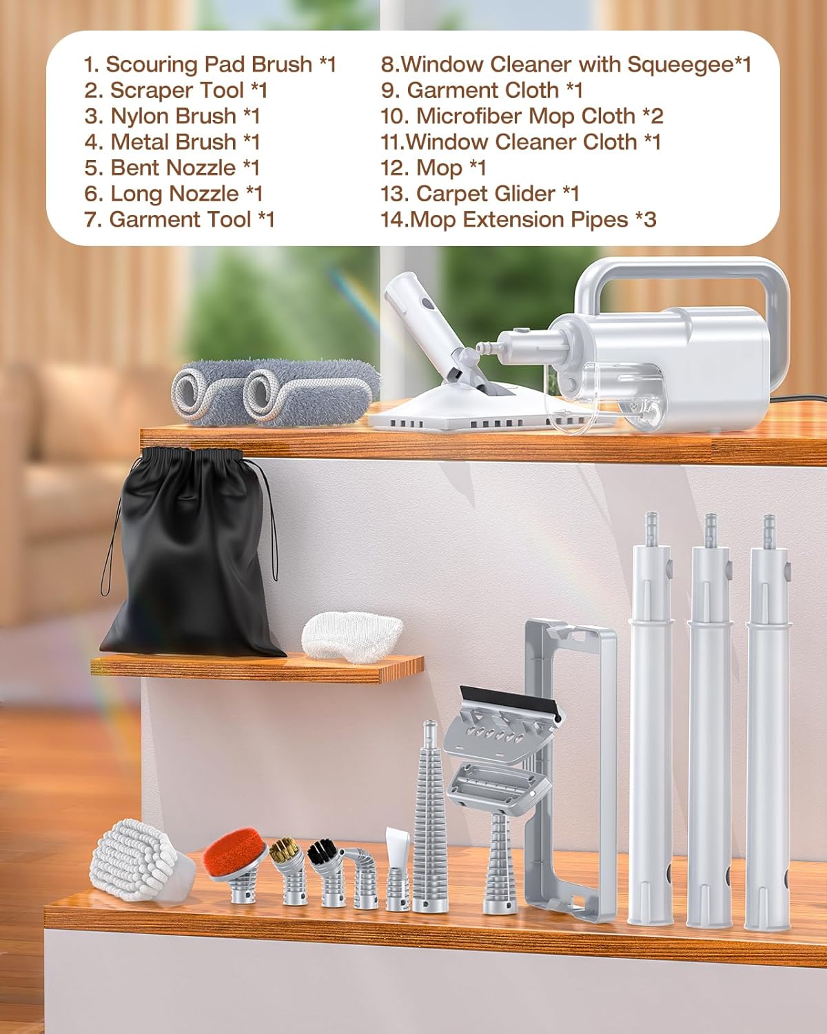LABIGO 10-in-1 Steam Mop
