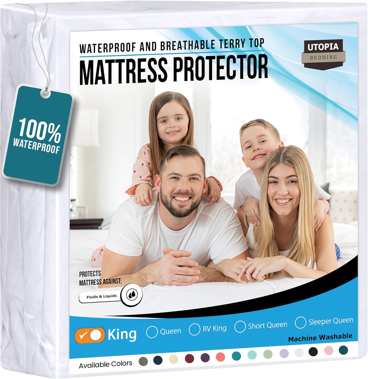 Utopia Bedding Waterproof Mattress Protector