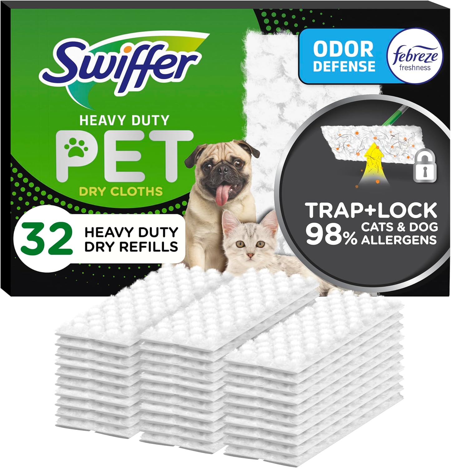 Swiffer Sweeper Pet, Heavy Duty Dry Refill