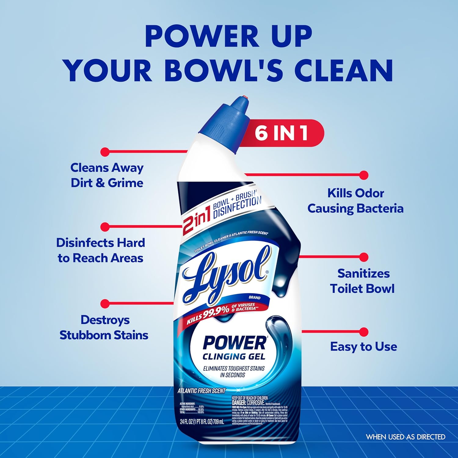 Lysol Toilet Bowl Cleaner, Max Strength - Bleach Free
