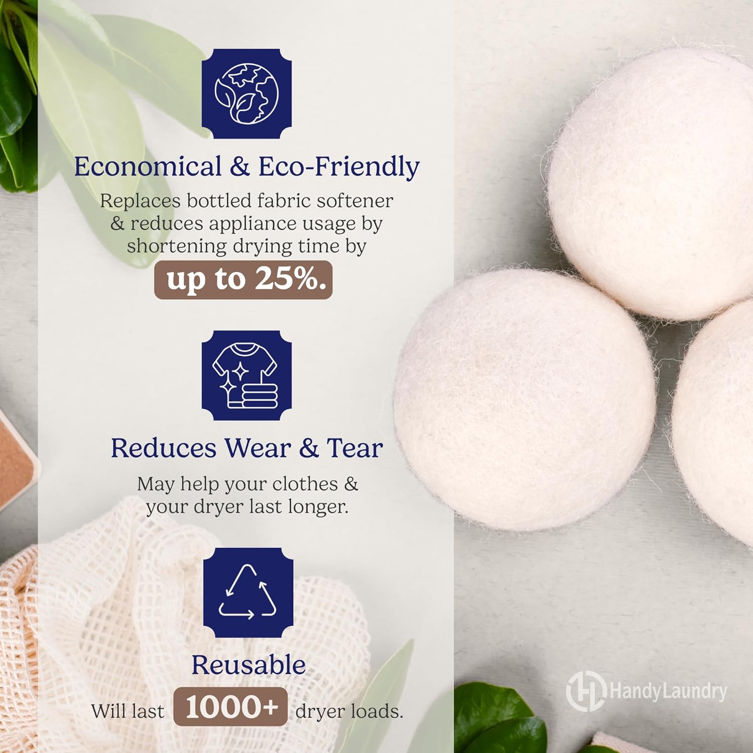Handy Laundry Wool Dryer Balls