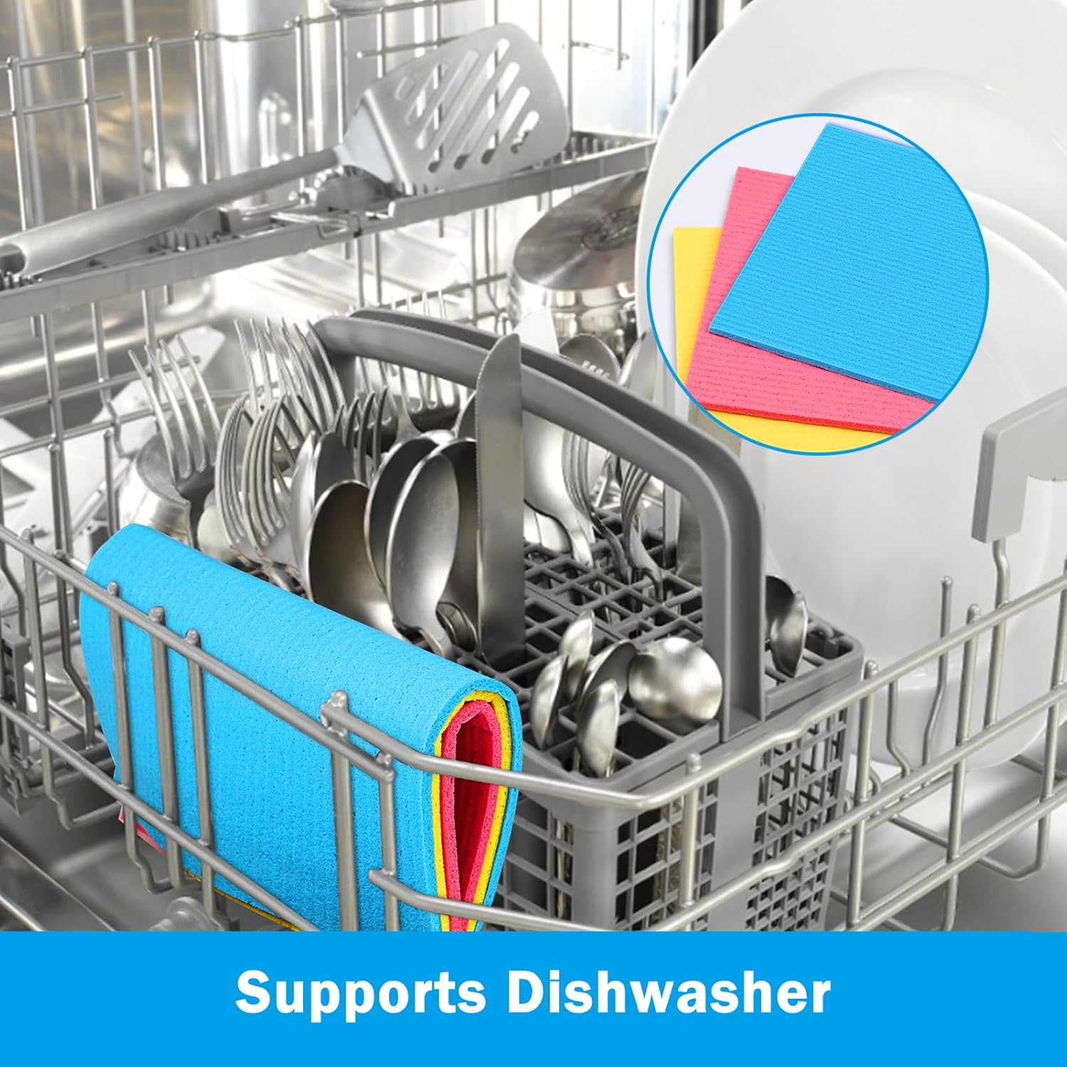 HOMEXCEL Swedish Dishcloths for Kitchen 10 Pack