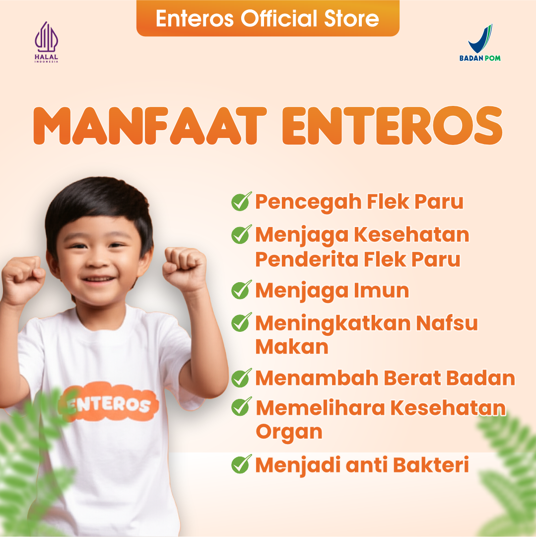 Enteros - Bantu Atasi Gejala Flek Paru pada Anak | Halal & BPOM 130ml