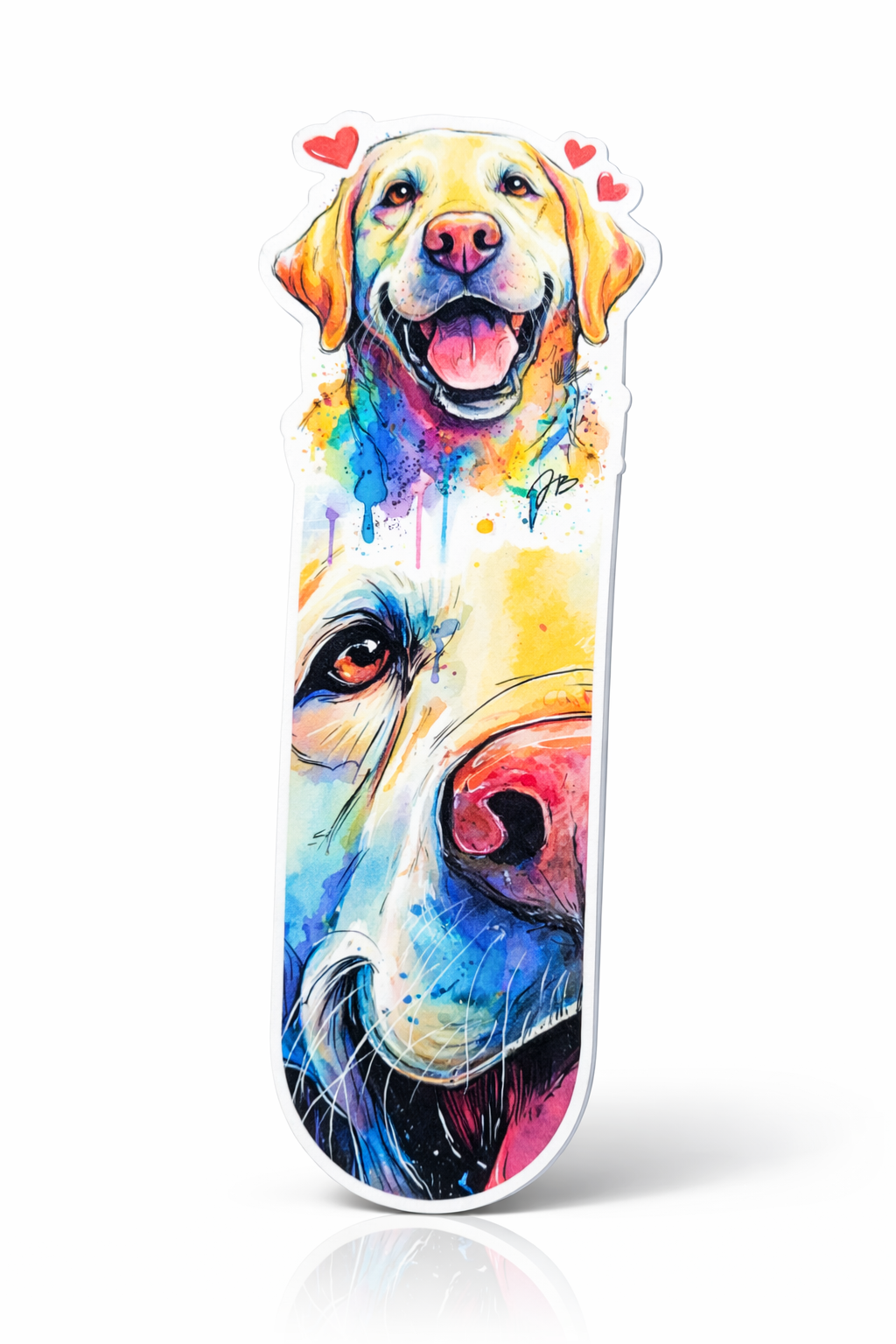 Marque-page chien artistique