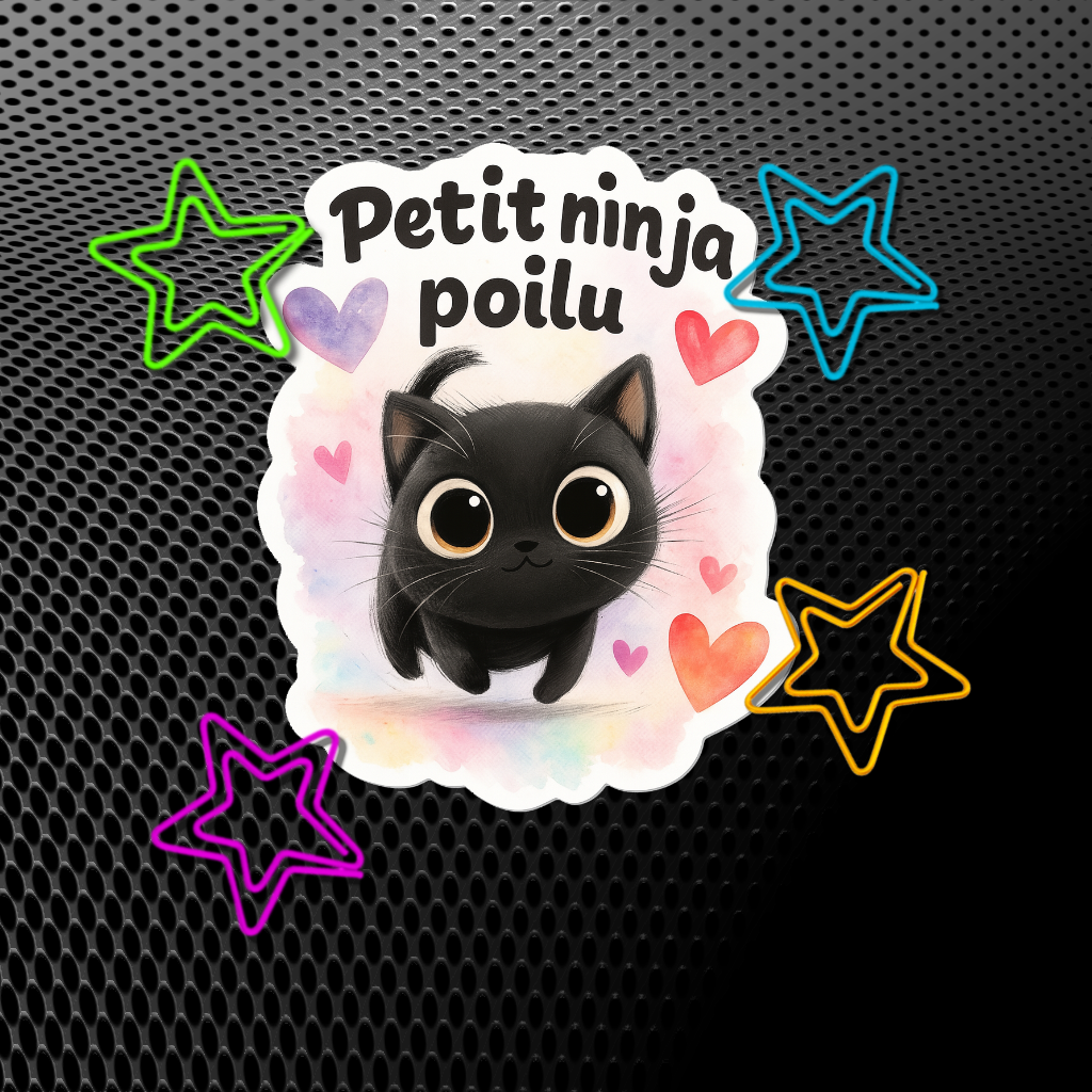 Autocollant Petit Ninja Poilu