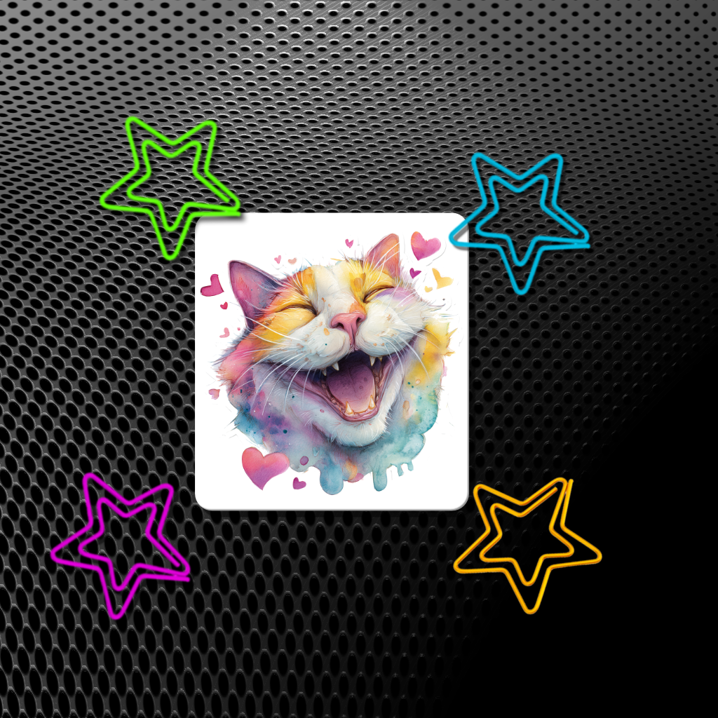 Autocollant Chat Heureux