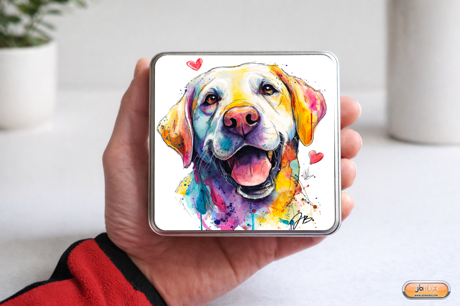 Boîte métallique Golden Retriever