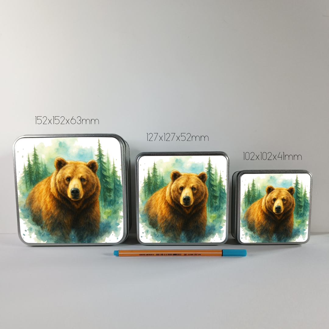 Boîte en métal décorative Ours brun