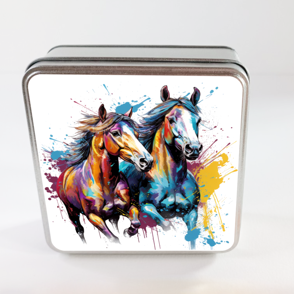 Boîtes métalliques Chevaux au Galop