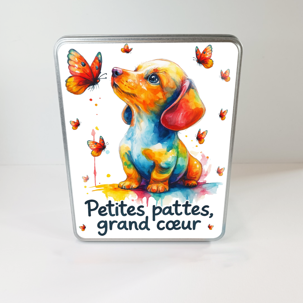 Boîte métallique Teckel Petites Pattes