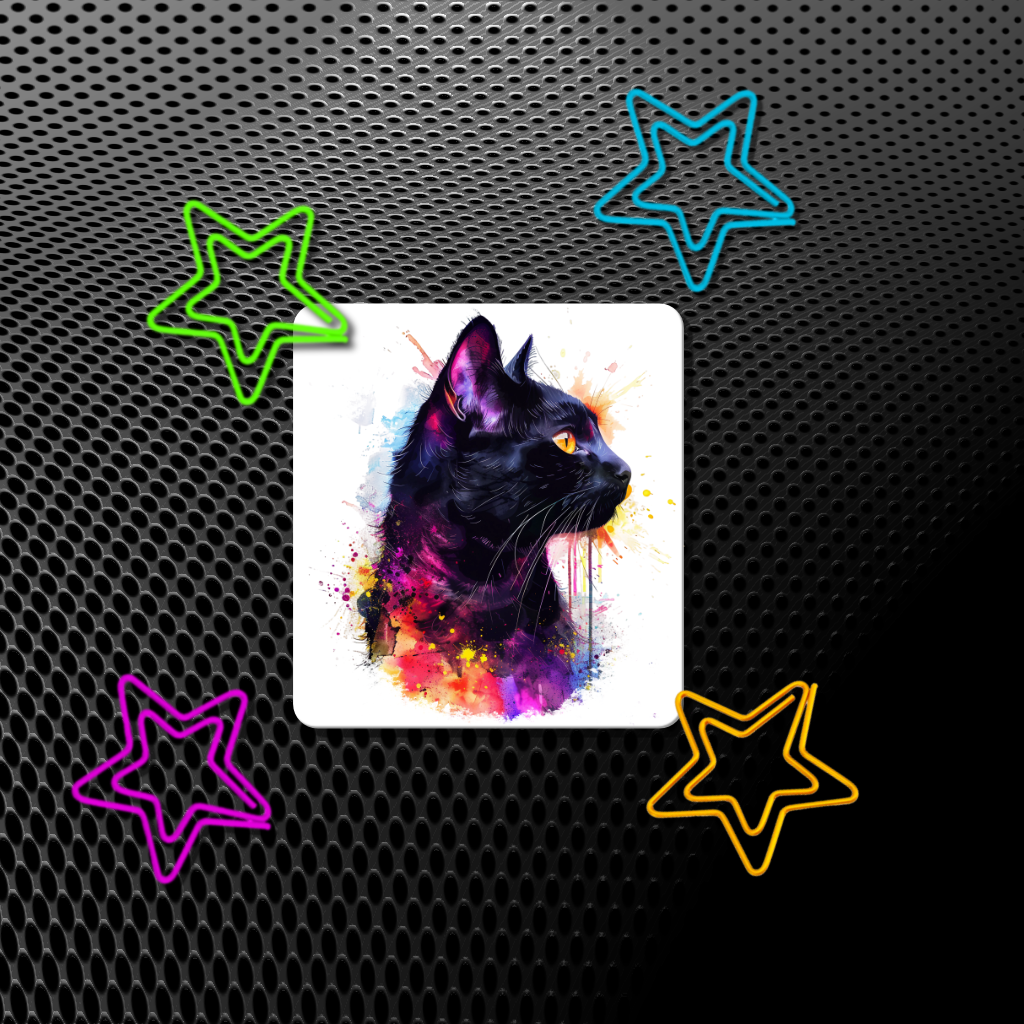 Autocollant Chat Noir 