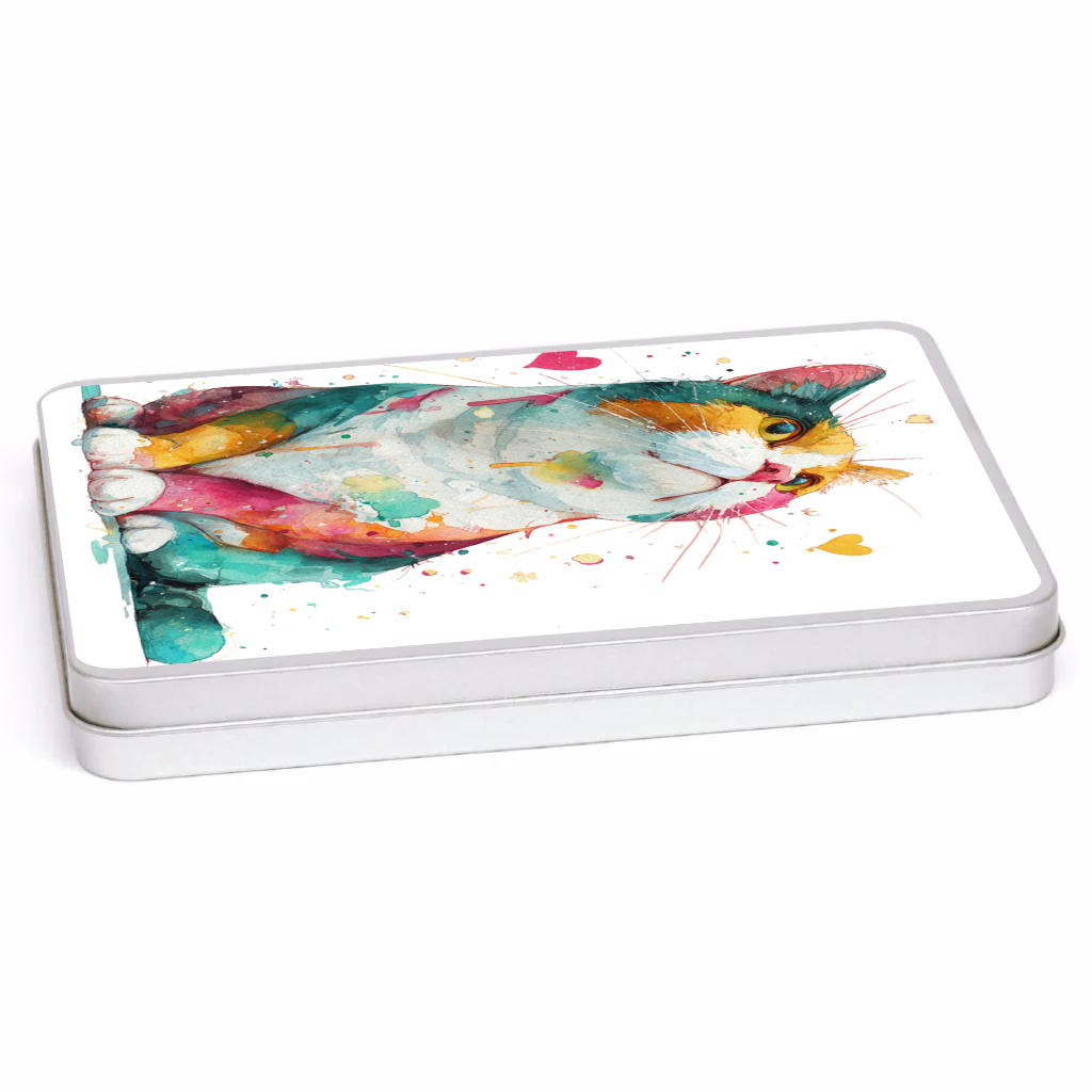 Boîte en métal aquarelle Lisbonne