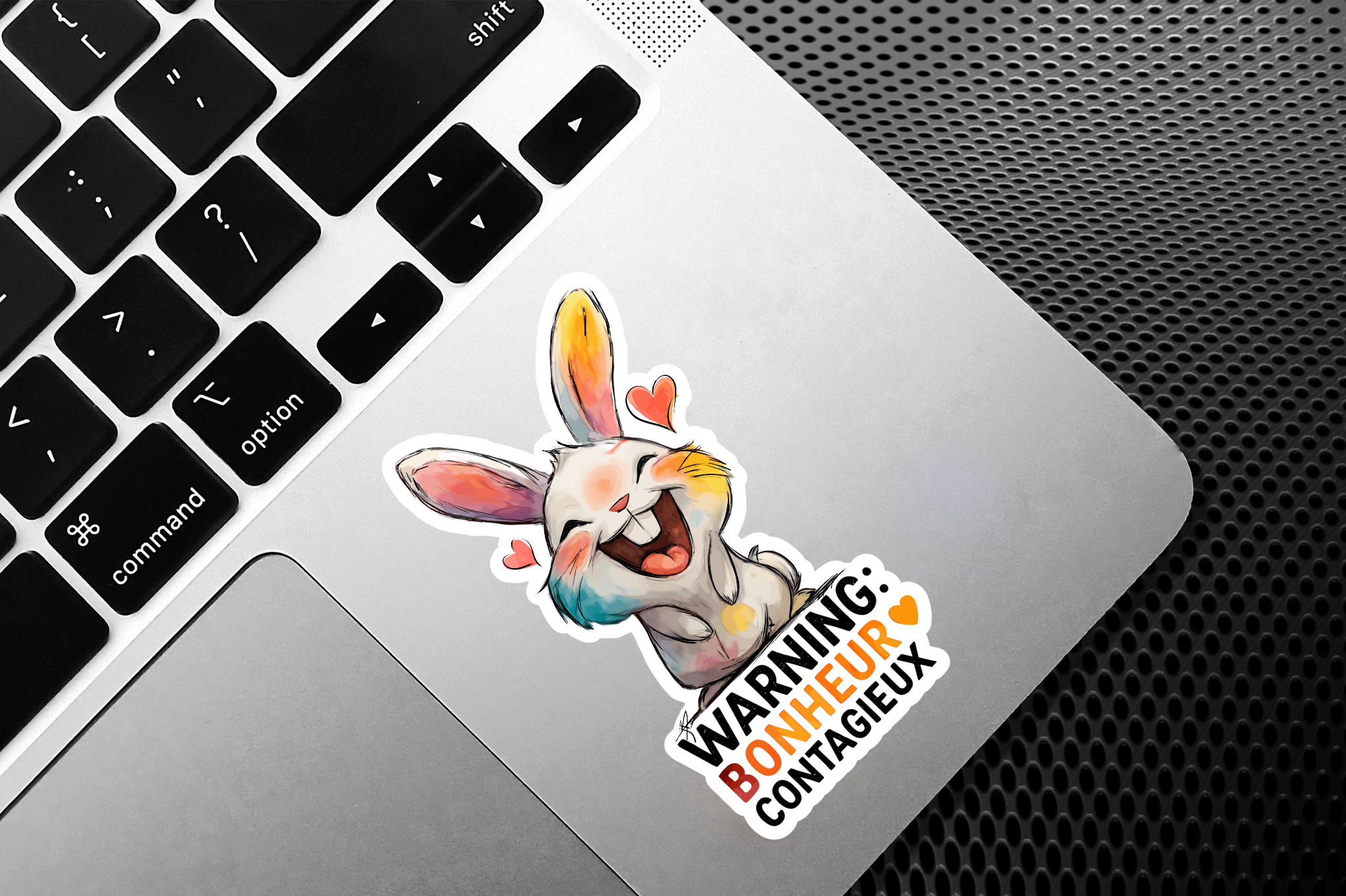 Sticker Lapin Heureux
