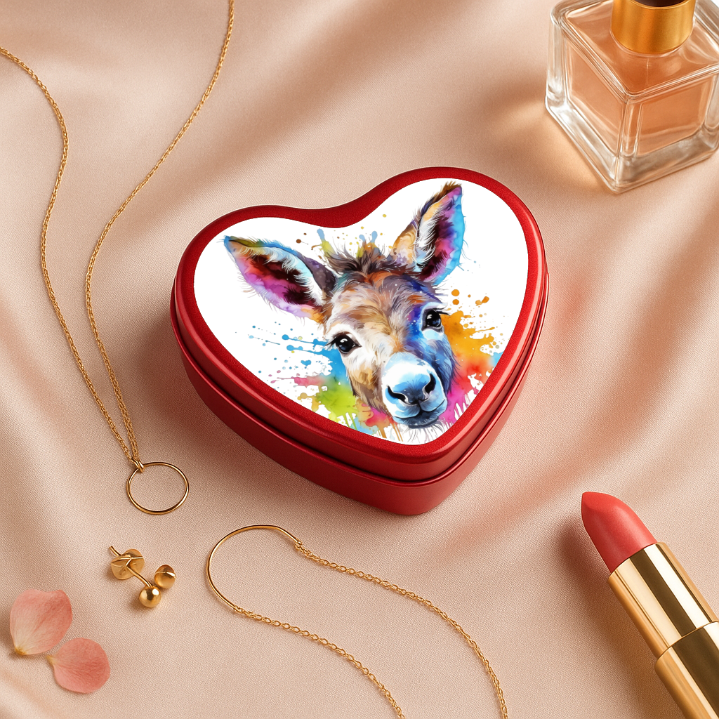 Boîte cœur Âne artistique