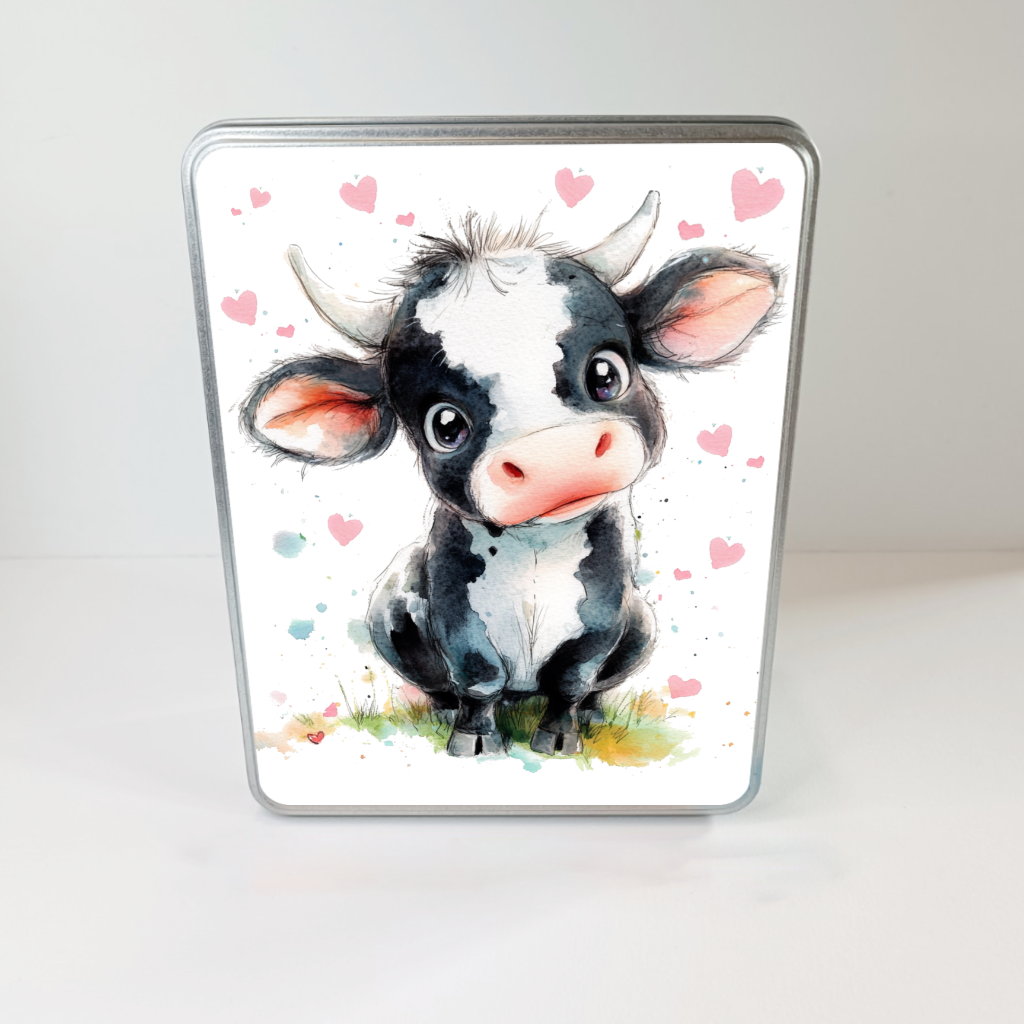 Boîte métallique Vache Holstein