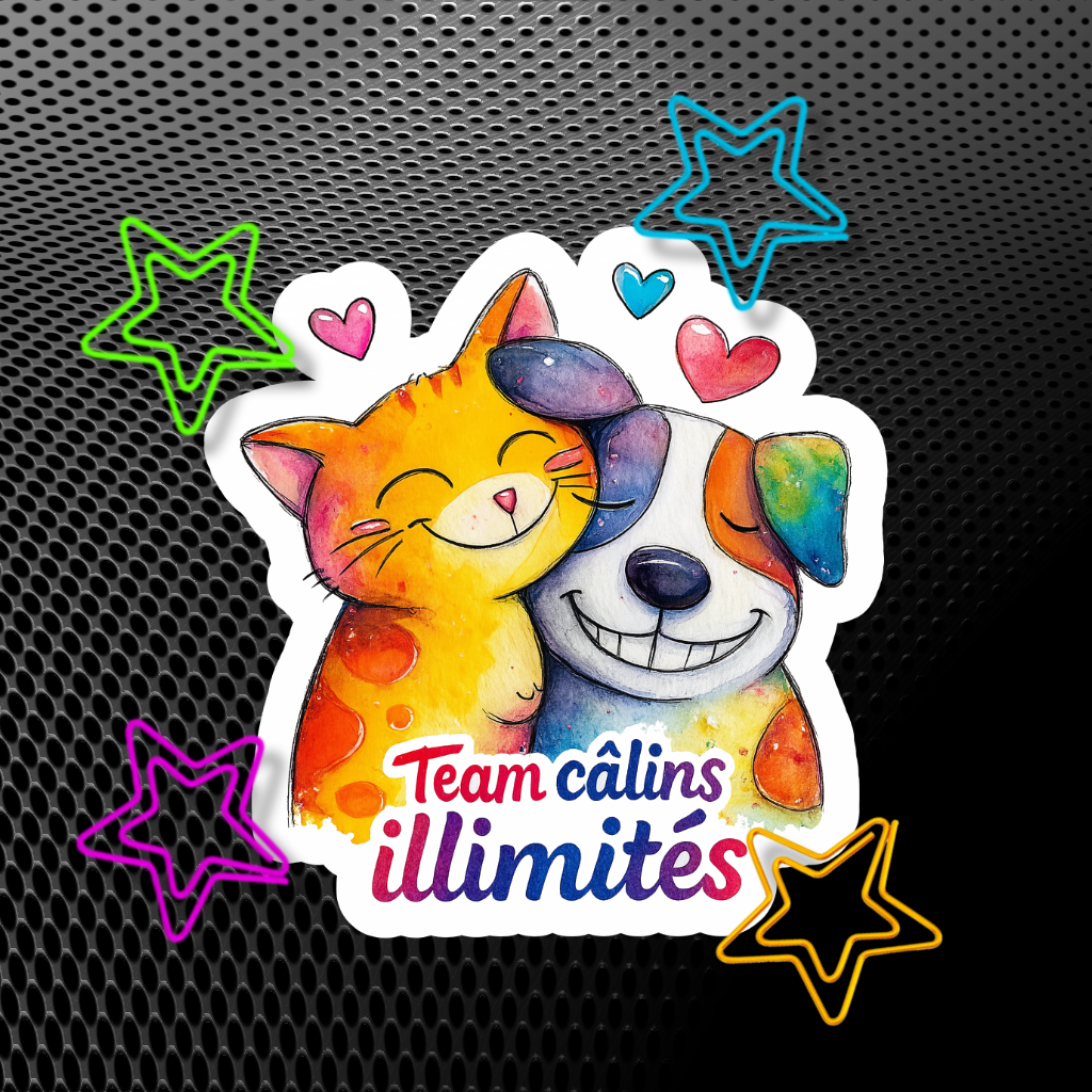 Autocollant Team câlins illimités
