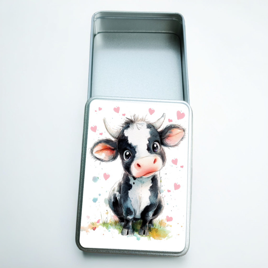 Boîte métallique Vache Holstein