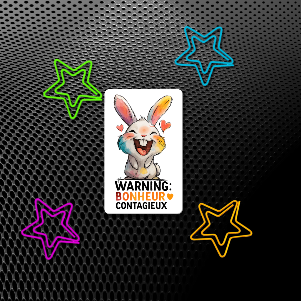 Sticker Lapin Heureux