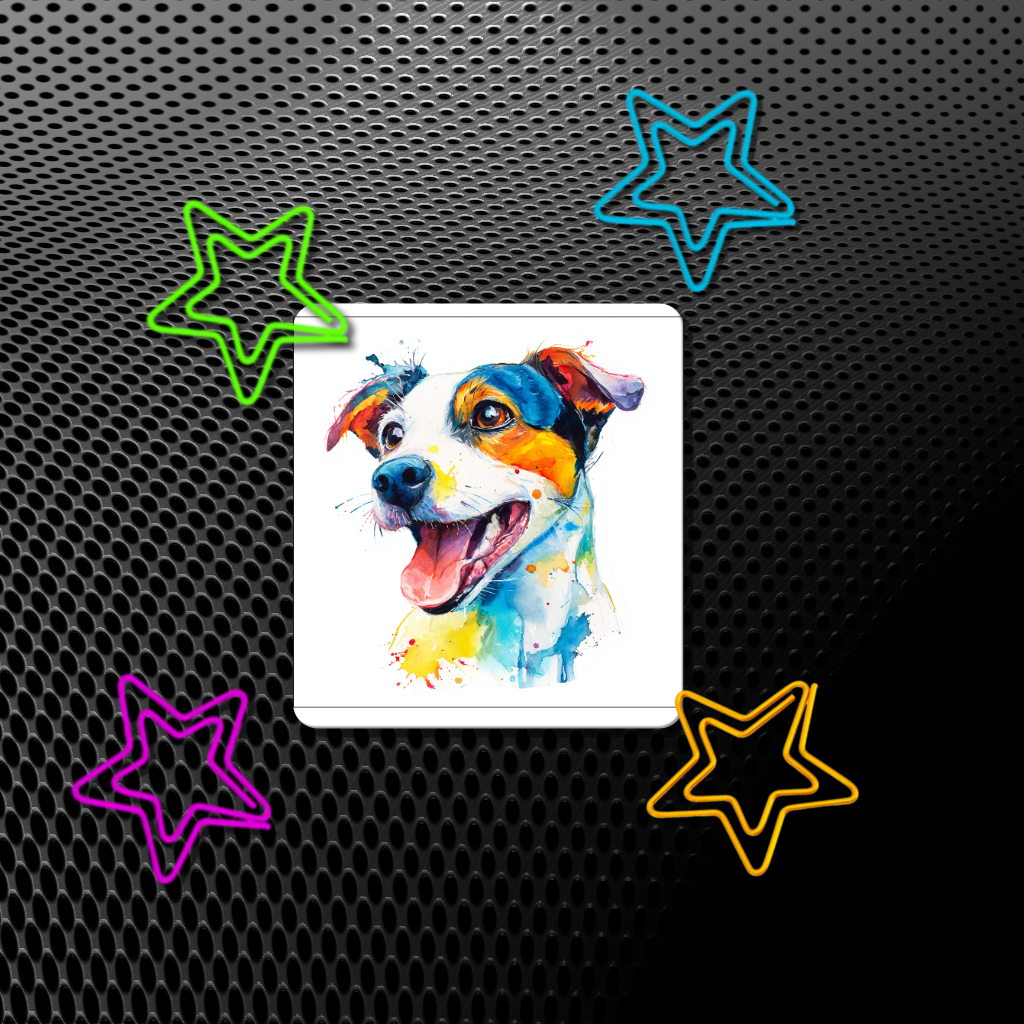 Autocollant artistique Jack Russel