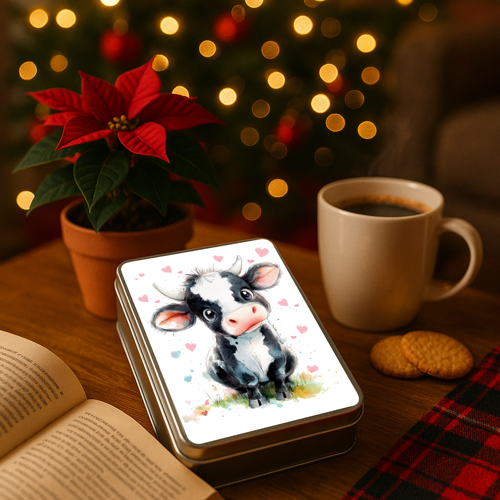 Boîte métallique Vache Holstein