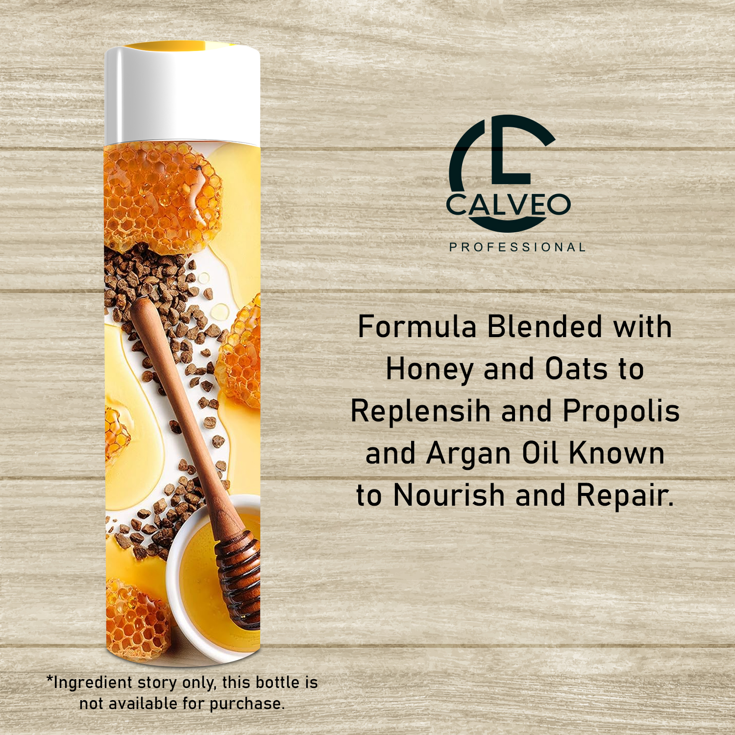 CALVEO Honey & Oats Moisturizing Shampoo | Natural Care for Dry & Damaged Hair | Softening, Strengthening & Hydrating Formula | Daily Cleanser for Smooth, Healthy & Frizz-Free Hair