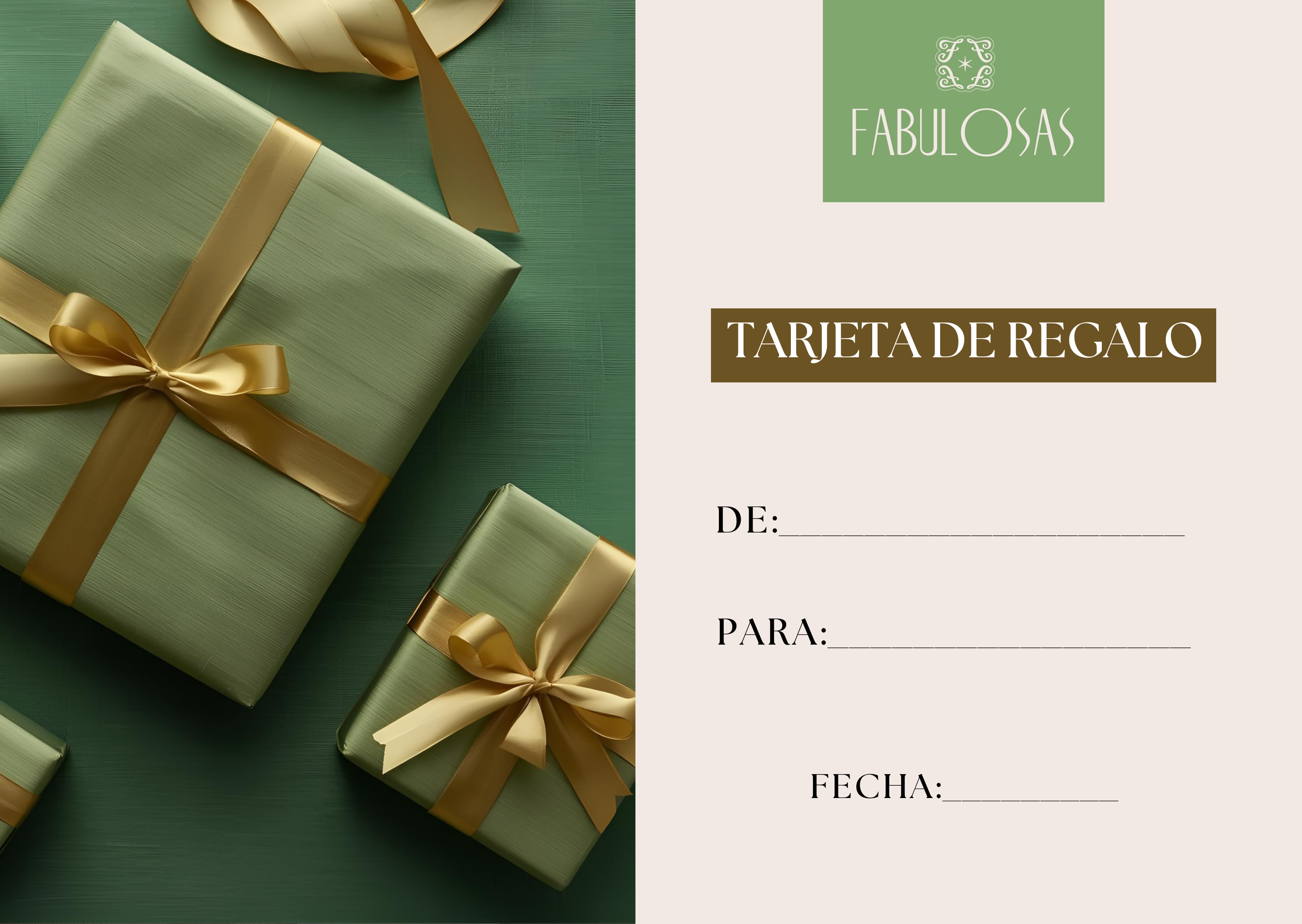 TARJETA DE REGALO FABULOSA