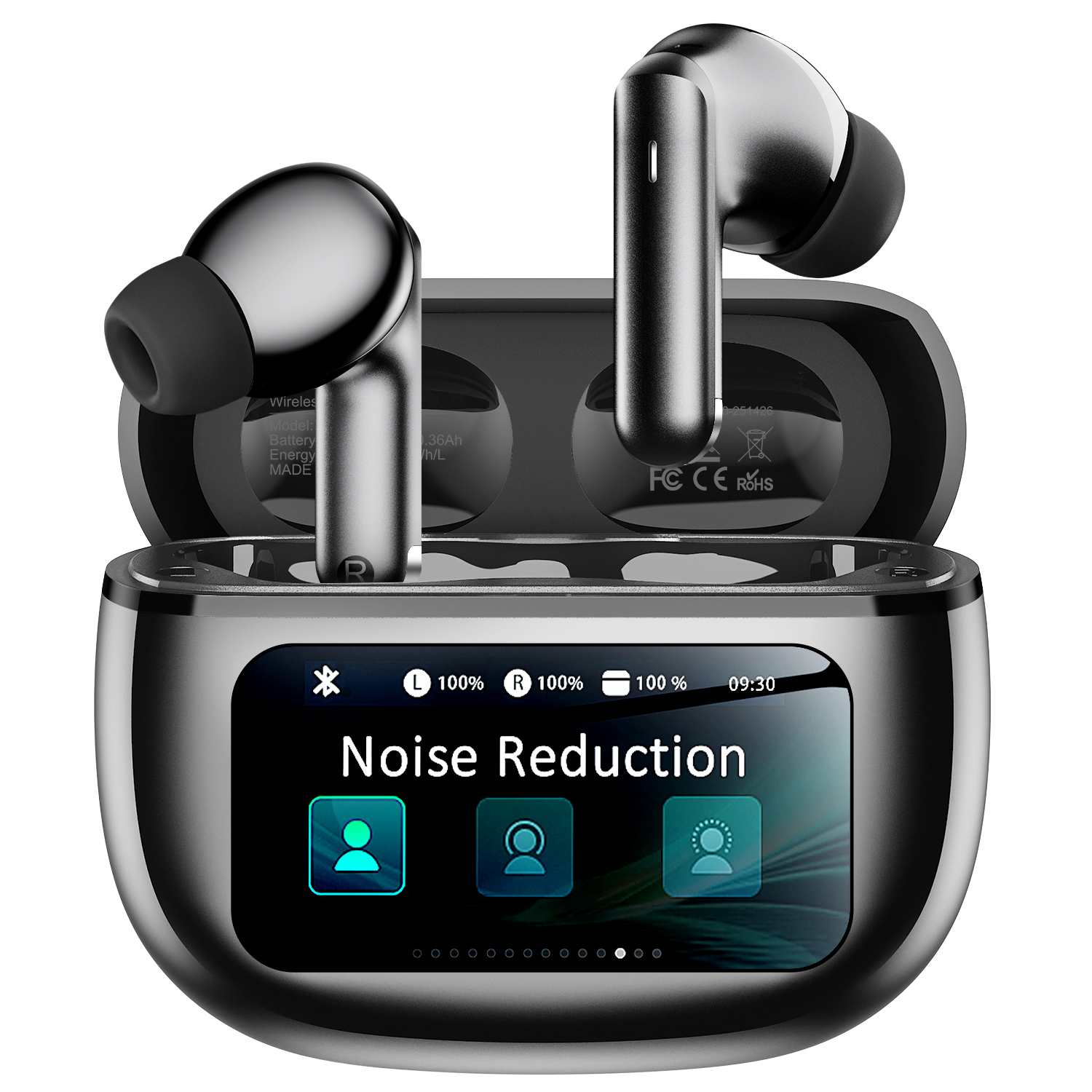 Wireless Earbuds, Ear Buds Active Noise Cancelling with Charging Case, 6.0 Bluetooth Earbuds with AI Clear Calls, 40H Playtime for Sports & Working, Stereo Sound Headphones for iPhone/Android/iPad