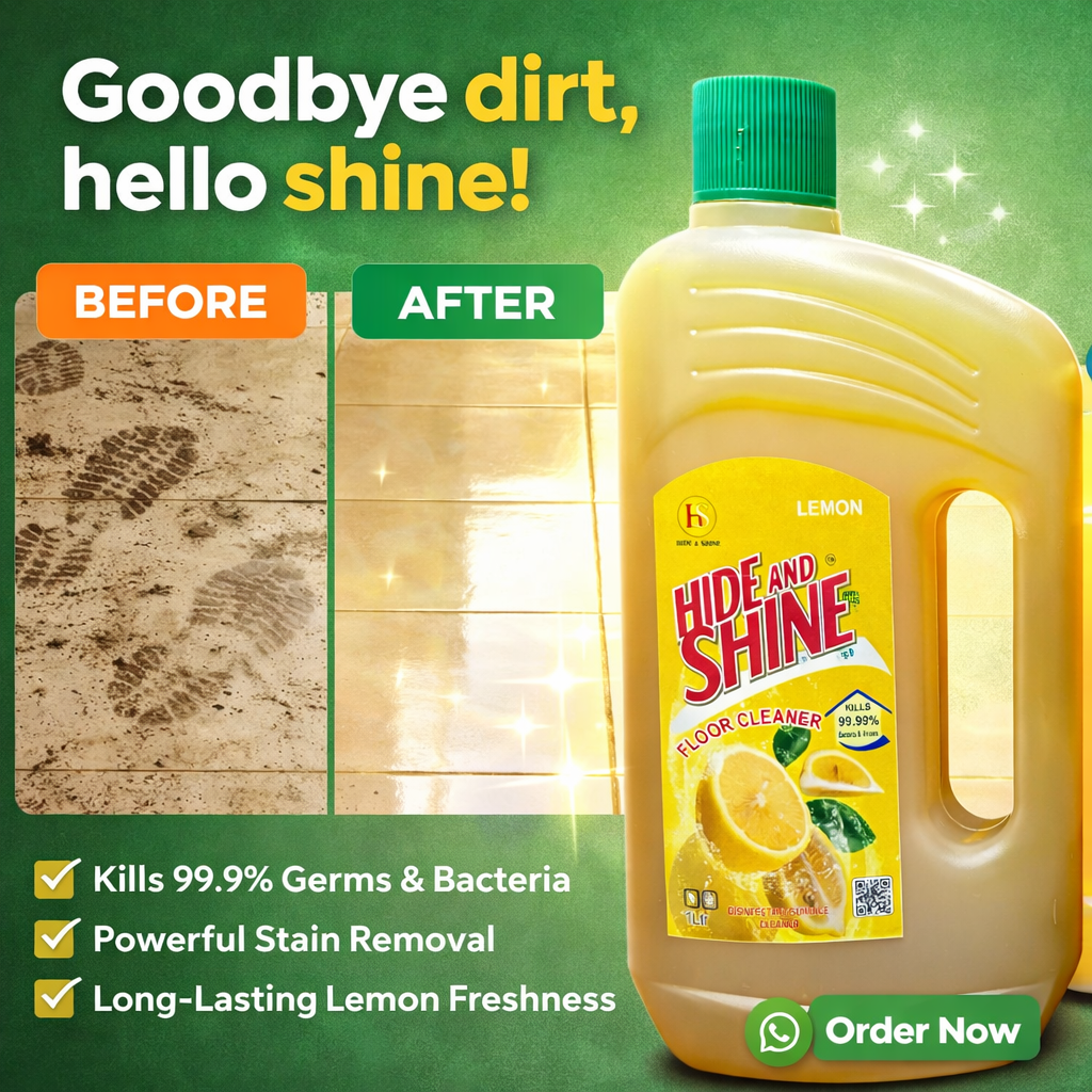 Hide & Shine  Advanced Germ Protection Lemon Floor Cleaner 500ml – 99.9% Germ Protection