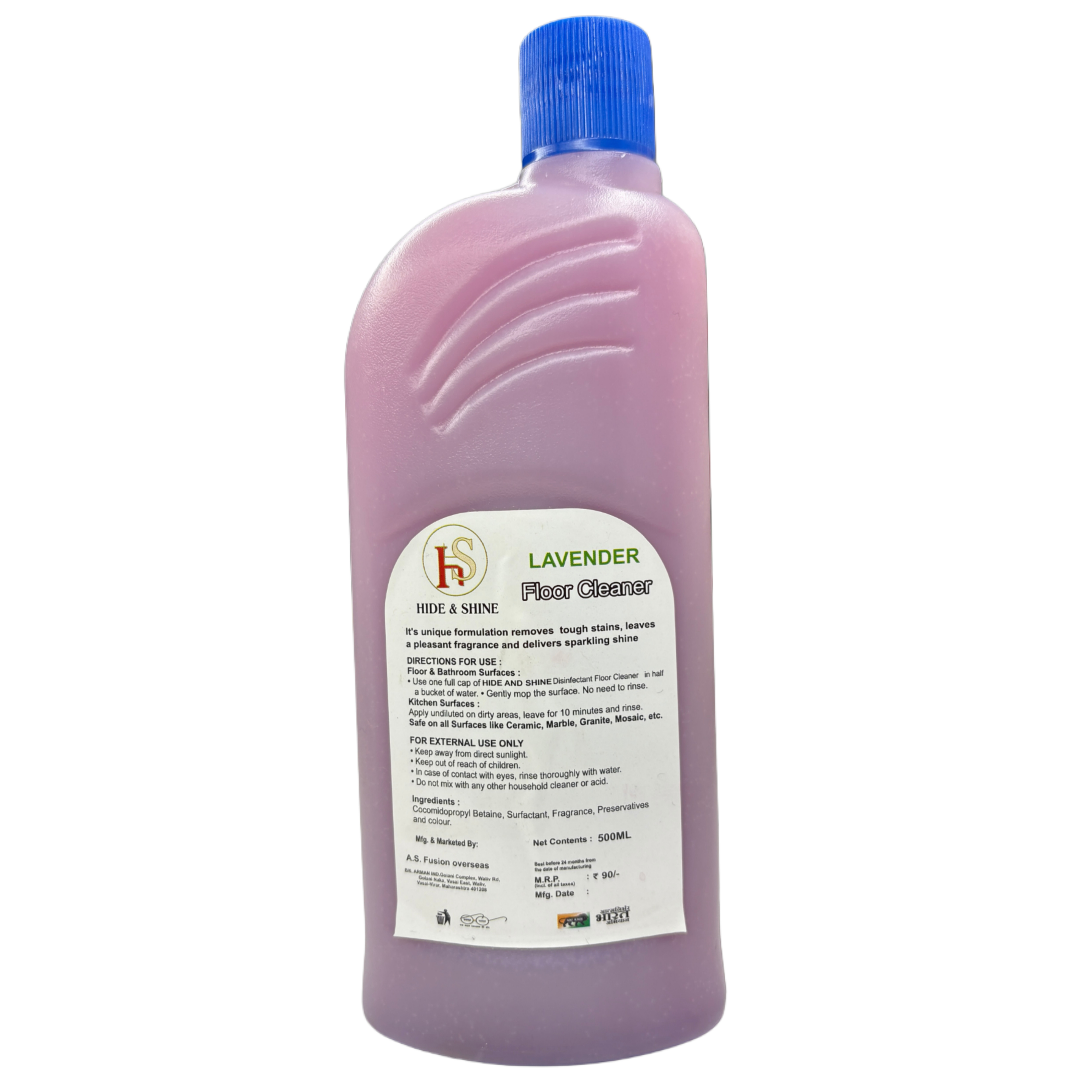 Hide & Shine  Advanced Germ Protection Lavender Floor Cleaner 500ml – 99.9% Germ Protection