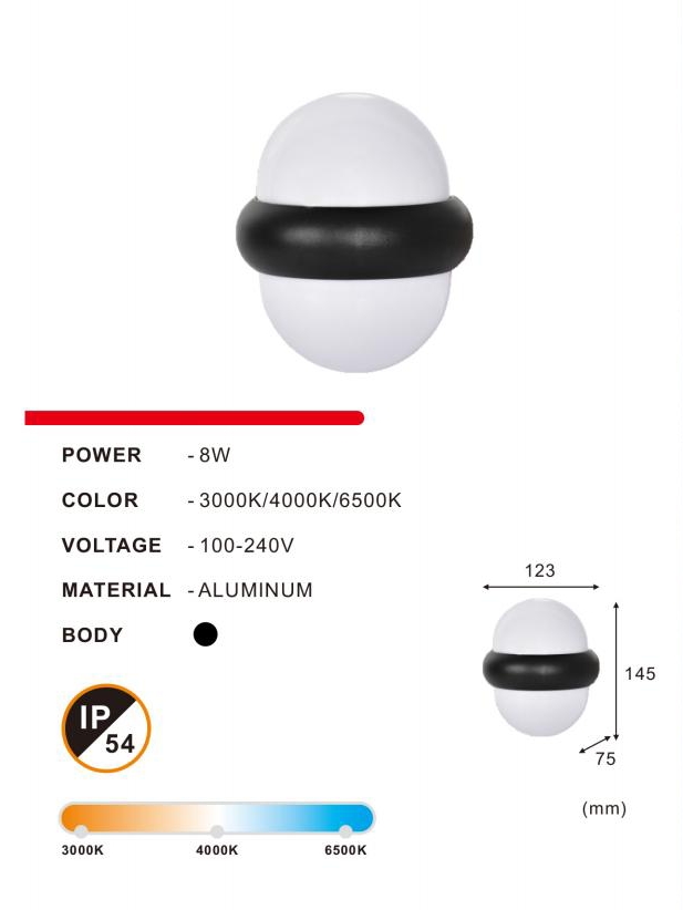 LED Wall Lamp - Modern Minimalist Waterproof Outdoor Wall Lamp