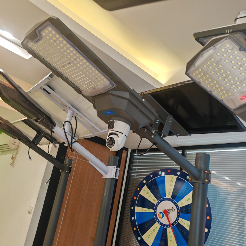 Solar LED Street Light with surveillance cameras