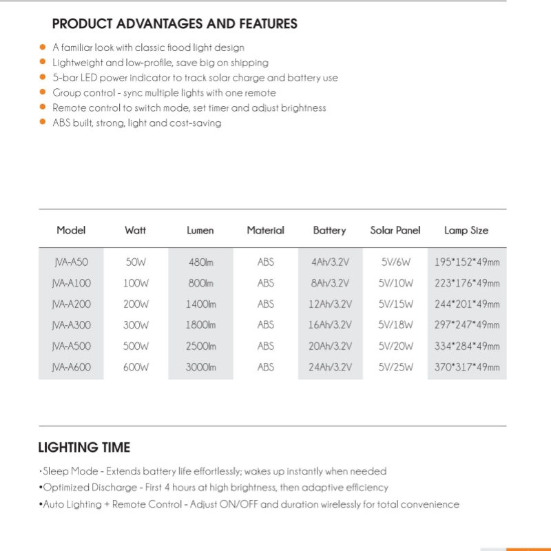 Solar LED Floodlight with Panel