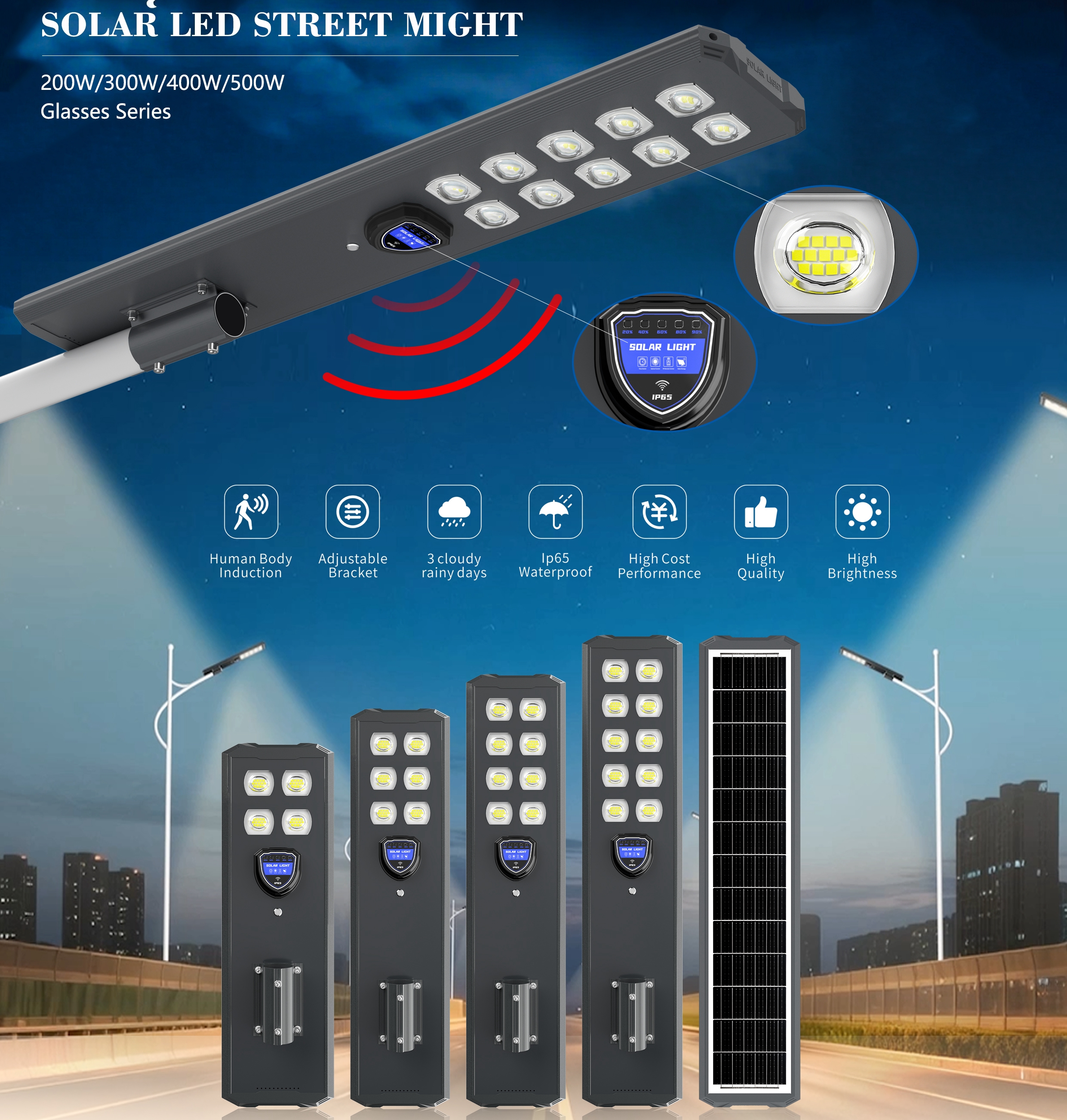 Solar LED Street Light Integrated Streetlight