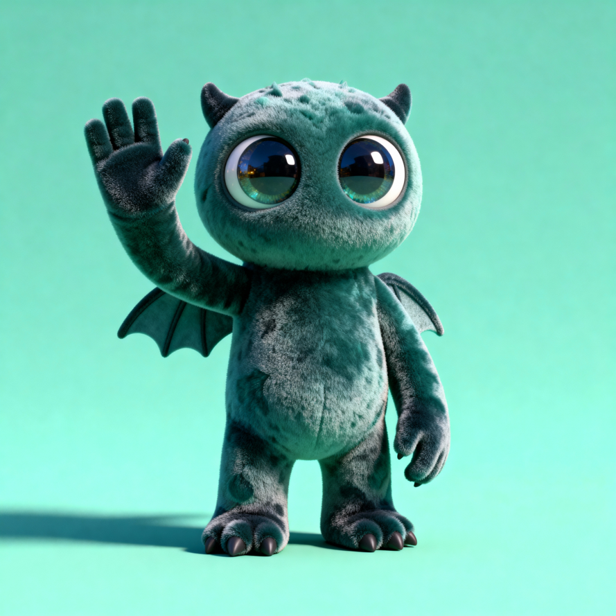 Cute Plush Baby Dragon Toy