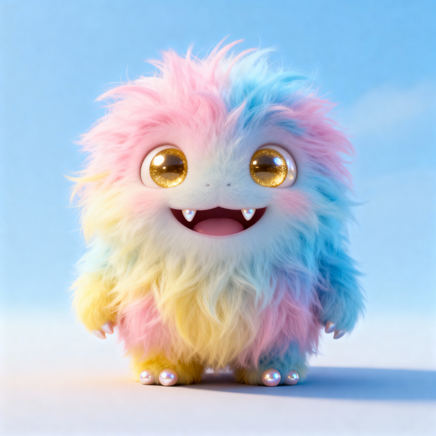 Rainbow Plush Monster