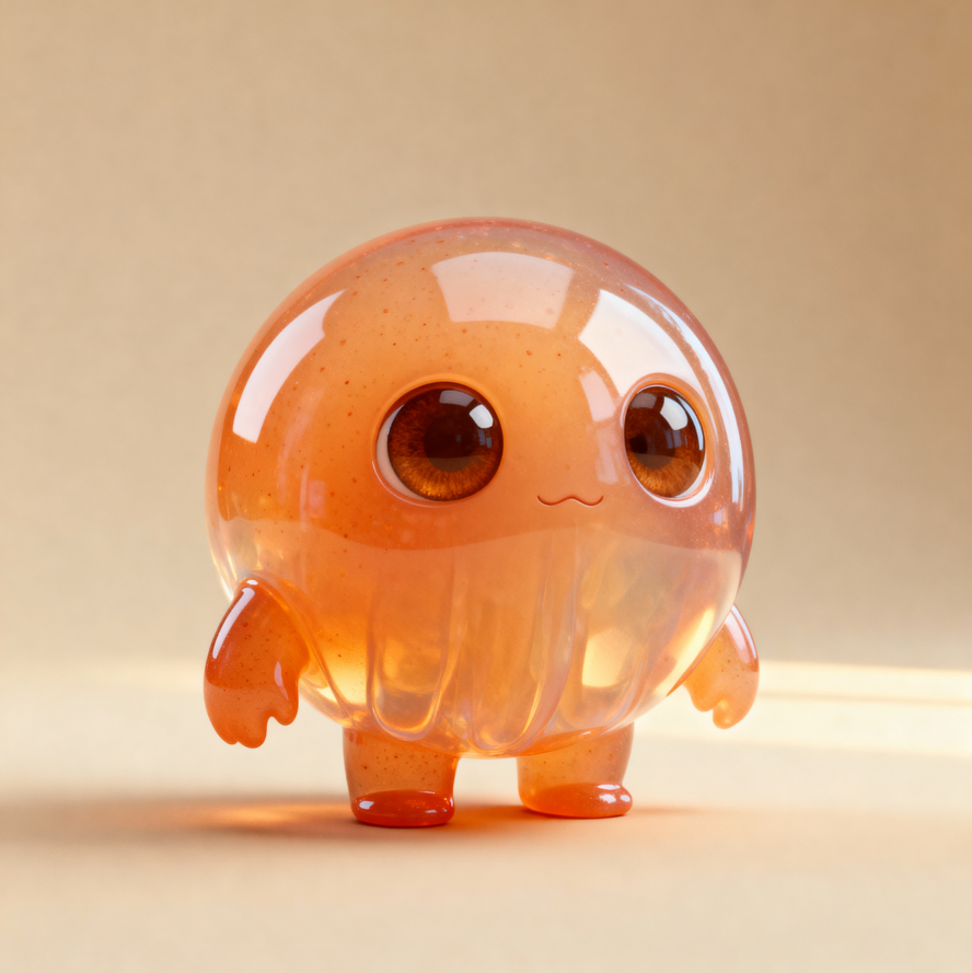 Transparent Orange Collectible Figure