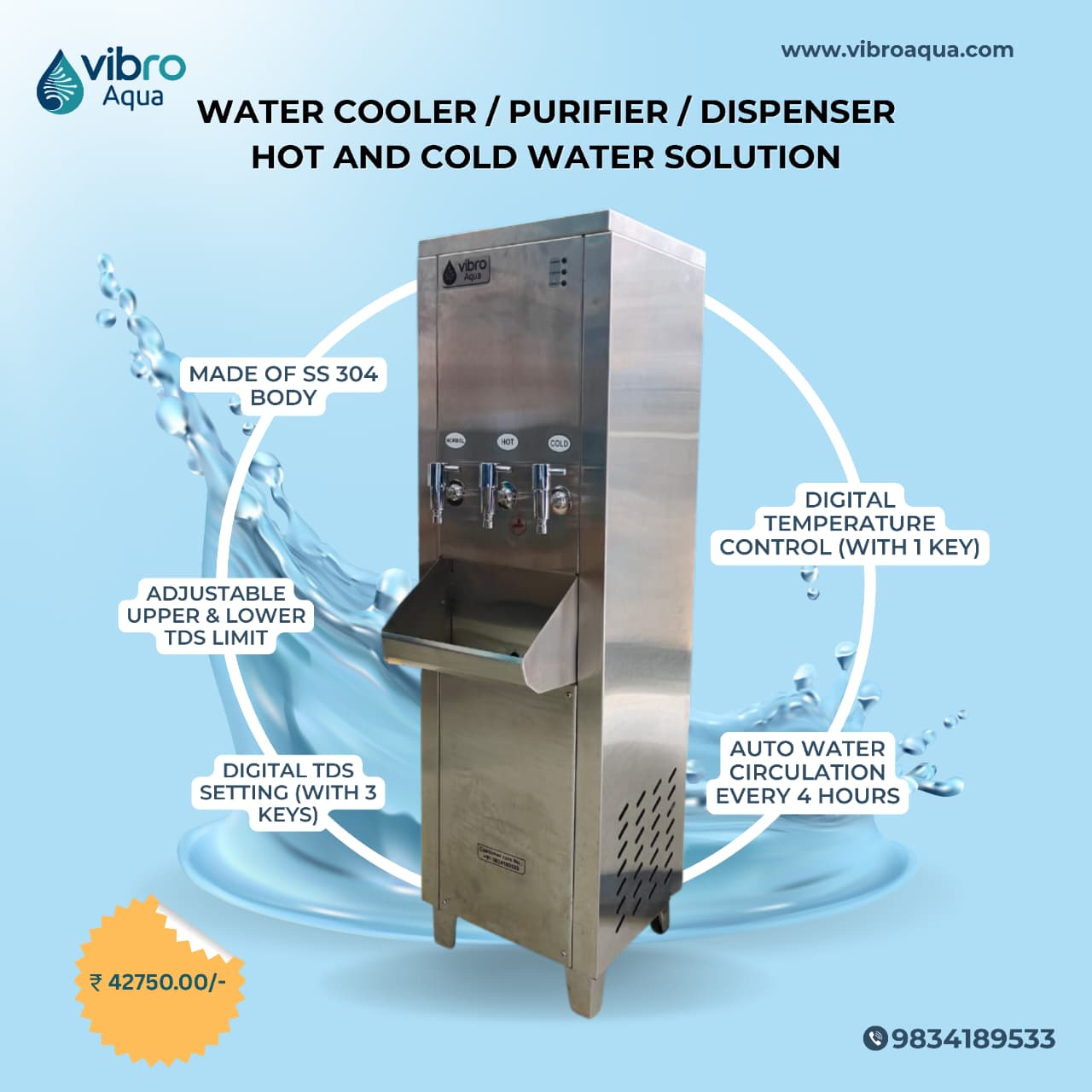 Vibro Aqua Water Cooler / Purifier / Dispenser