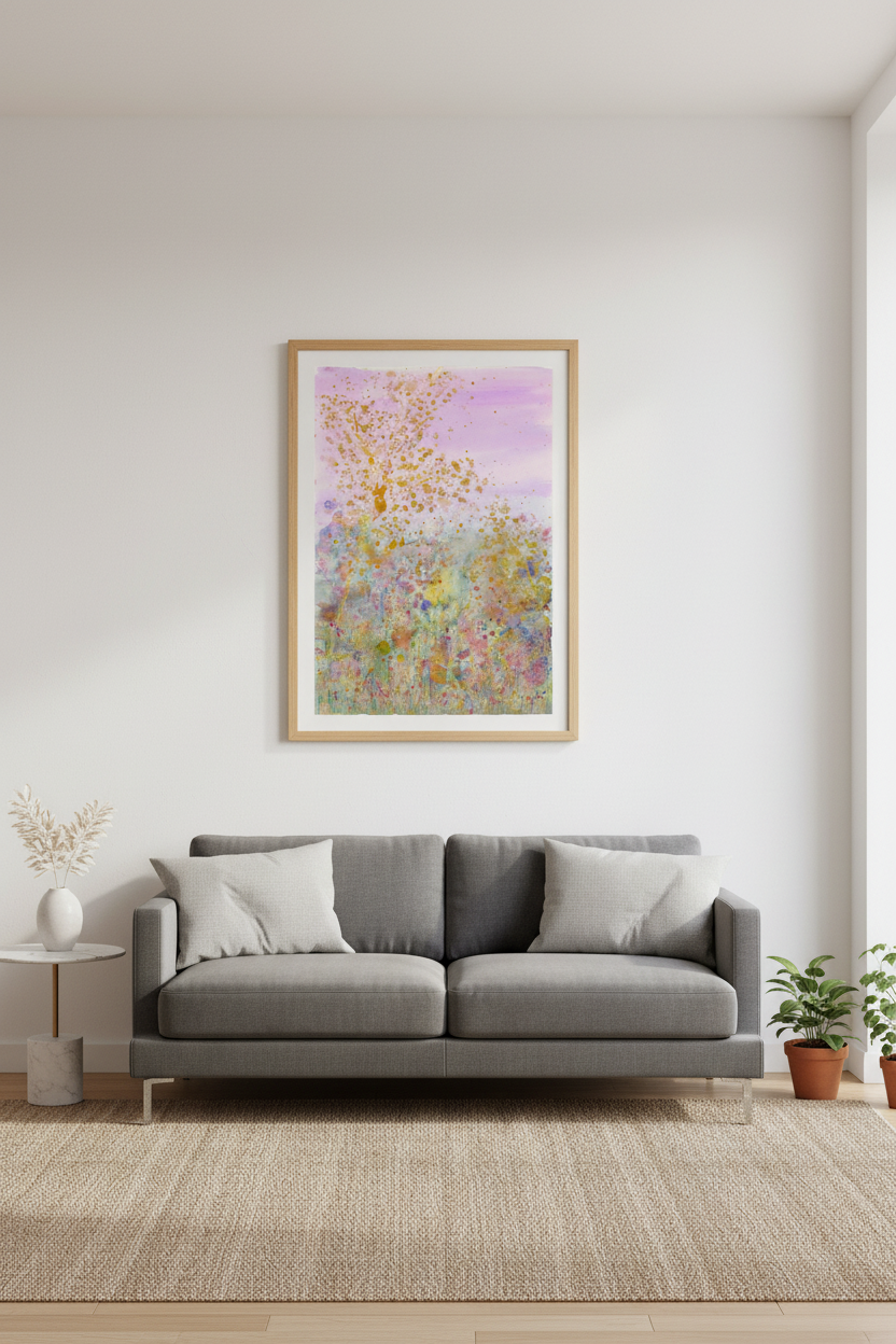Pink Meadow - Limited edition print UK