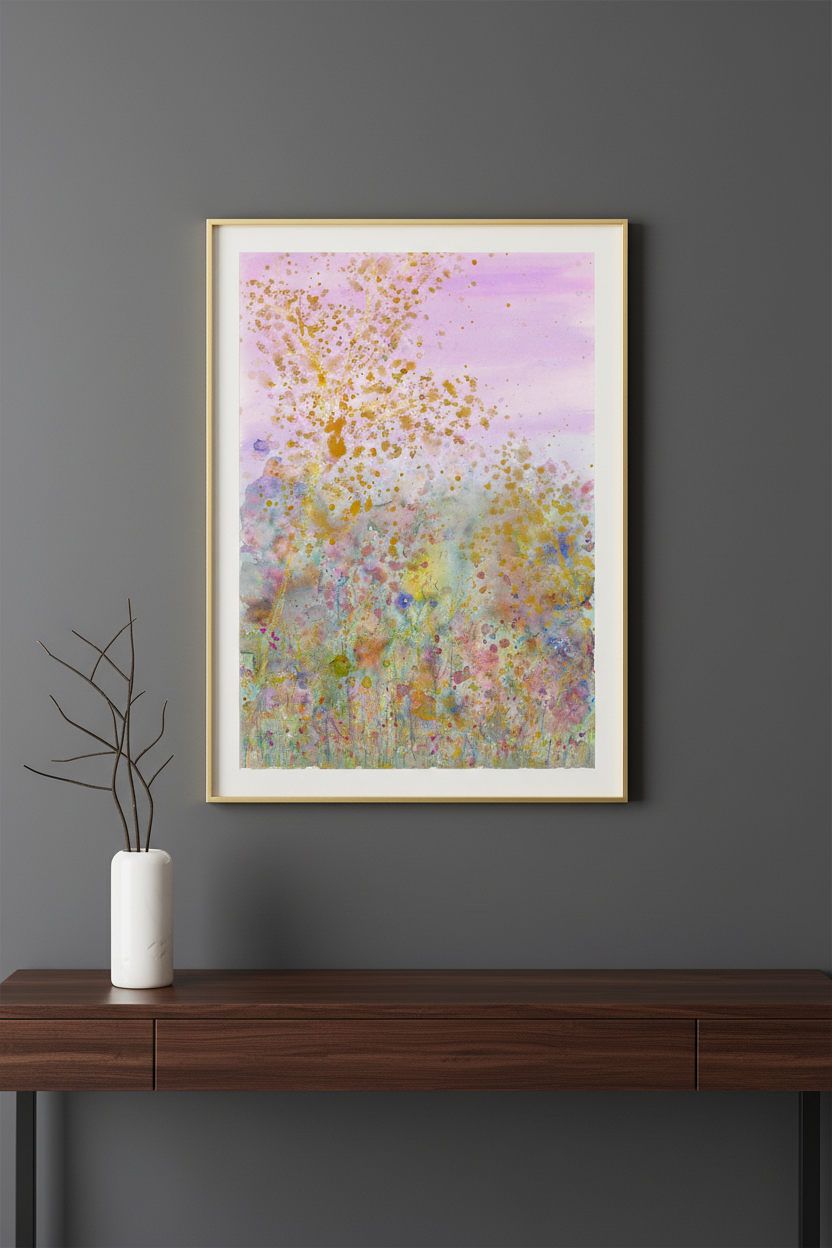 Pink Meadow - Limited edition print UK