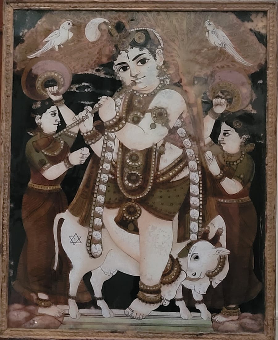 Traditional Indian Reverse Glass Painting